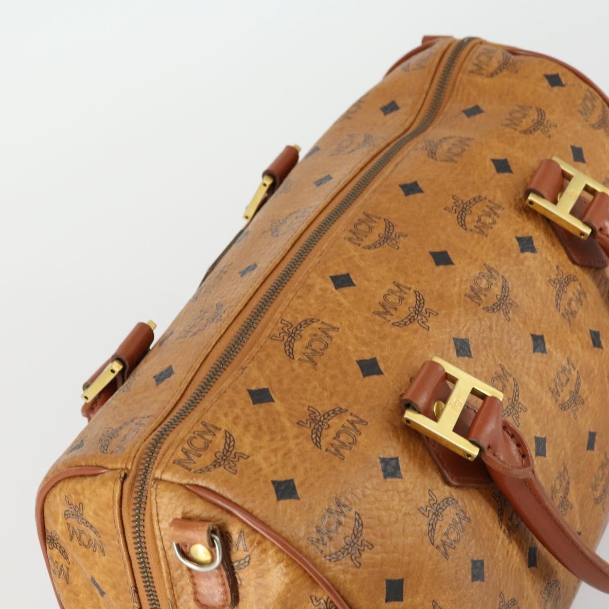 MCM Visetos logogramme Handbag Canvas and Leather, BROWN, CANVAS, Handbag