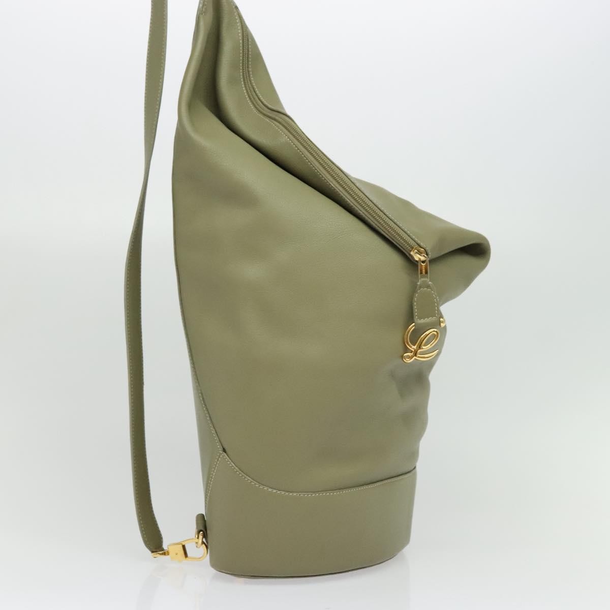Loewe Anton Sling Bag Leather, GREEN, LEATHER, Shoulder bag