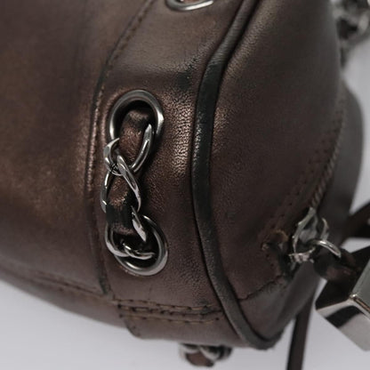 Chanel Lax Tassel Chain Shoulder Bag Leather, BROWN, LEATHER, Shoulder bag