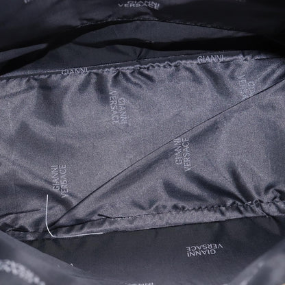 Versace Vintage Sun Zip Satchel Embossed Leather, BEIGE, LEATHER, Handbag