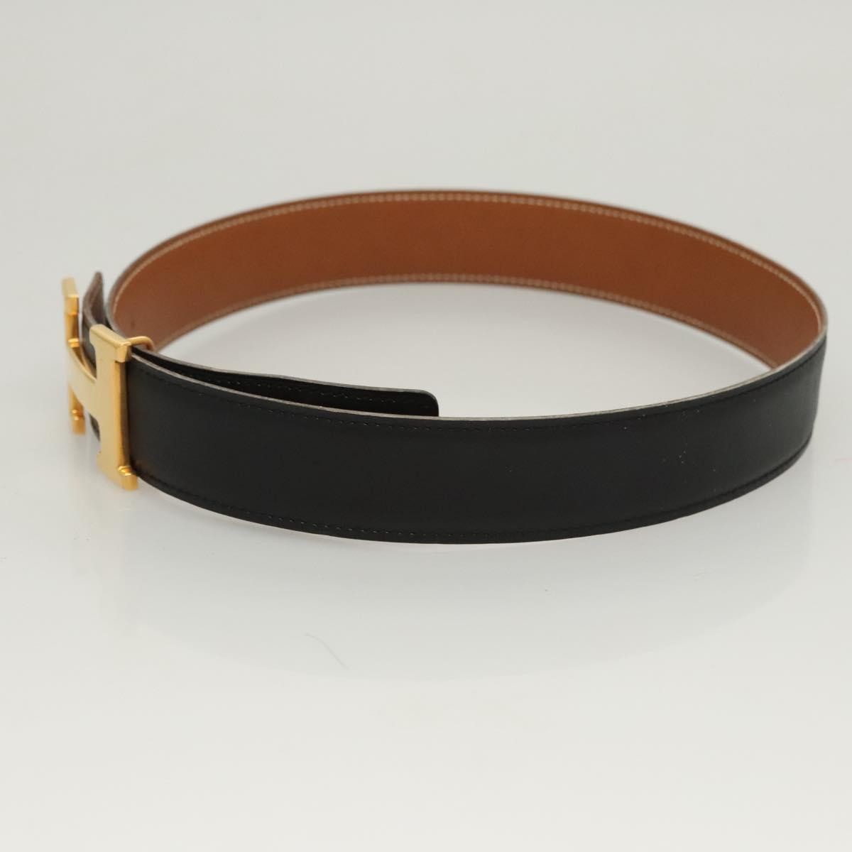 Hermes Constance Belt Leather, BLACK, LEATHER, Belts