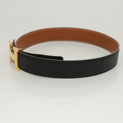 Hermes Constance Belt Leather, BLACK, LEATHER, Belts