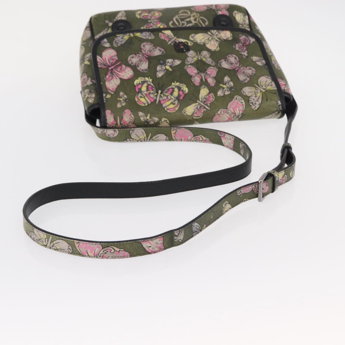 Loewe Anagram Shoulder Bag Leather, GREEN, LEATHER, Shoulder bag