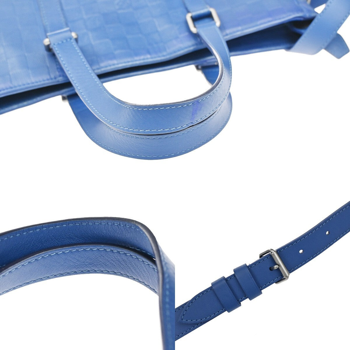 Louis Vuitton Tadao Handbag Damier Infini Leather, BLUE, LEATHER, Handbag