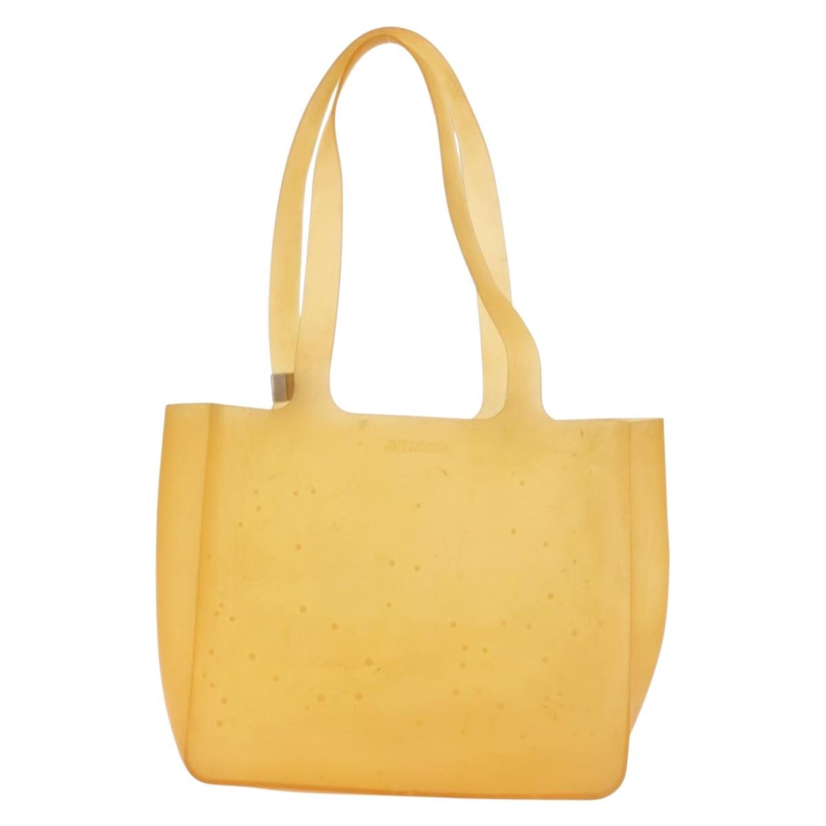 Chanel Jelly Tote Rubber, YELLOW, RUBBER, Tote bag