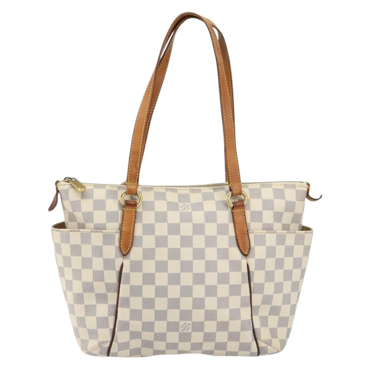 Louis Vuitton Totally Handbag Damier, WHITE, CANVAS, Tote bag