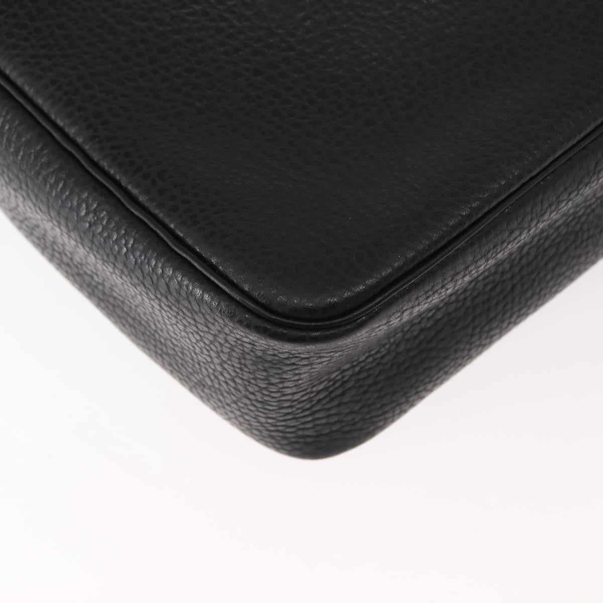 Christian Dior Vintage CD Handbag Leather, BLACK, LEATHER, Briefcase