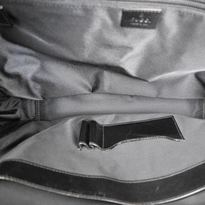 Gucci Vintage Web Briefcase GG Coated Canvas, BLACK, CANVAS, Briefcase