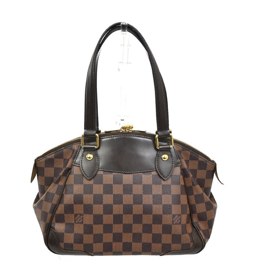 Louis Vuitton Verona Handbag Damier, BROWN, CANVAS, Shoulder bag