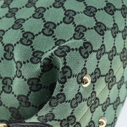 Gucci Full Moon Boston Bag GG Canvas, GREEN, CANVAS, Travel bag