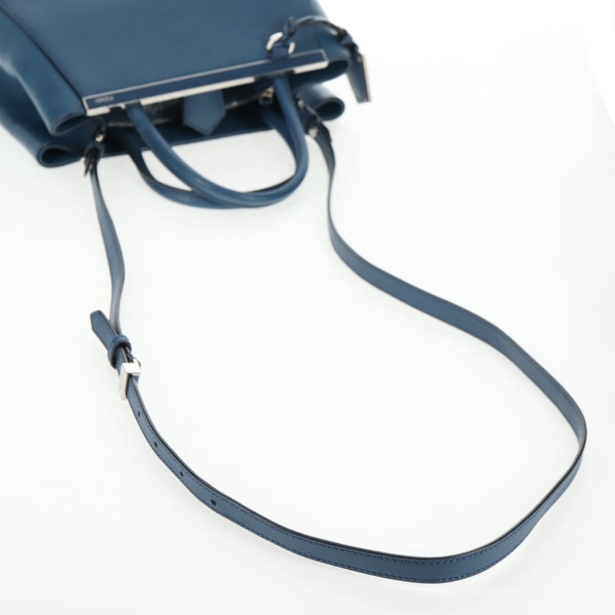 Fendi 2Jours Bag Leather, BLUE, LEATHER, Handbag