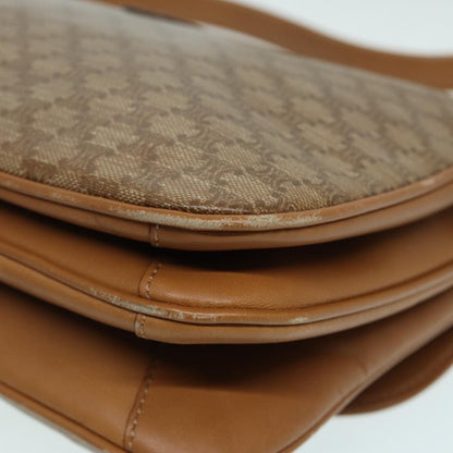 Celine Macadam Shoulder Bag PVC Leather, BEIGE, CANVAS, Shoulder bag