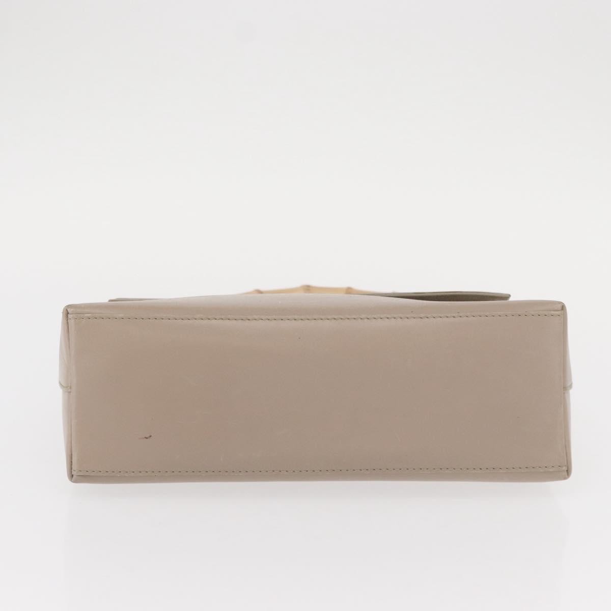 Gucci Vintage Bamboo Handle Bag Leather, BEIGE, LEATHER, Handbag
