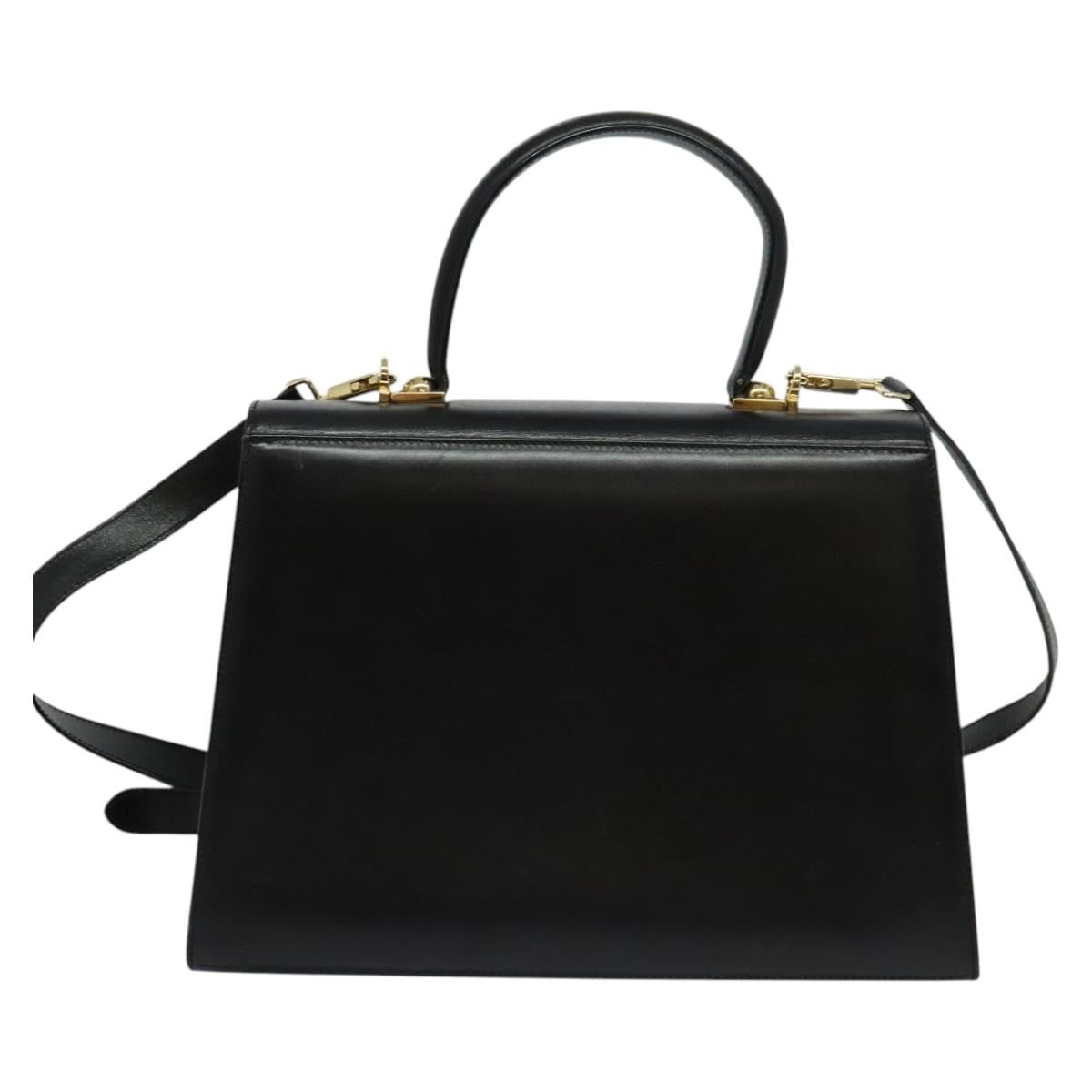 Salvatore Ferragamo Gancini Tote Leather, BLACK, LEATHER, Tote bag