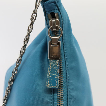Prada Vintage Chain Shoulder Bag Tessuto, BLUE, NYLON, Shoulder bag