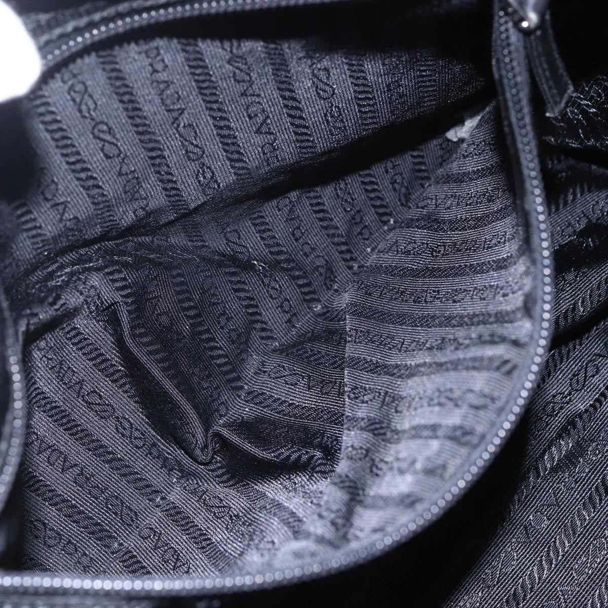 Prada Front Pocket Messenger Bag Tessuto, BLACK, NYLON, Shoulder bag