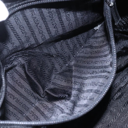 Prada Front Pocket Messenger Bag Tessuto, BLACK, NYLON, Shoulder bag