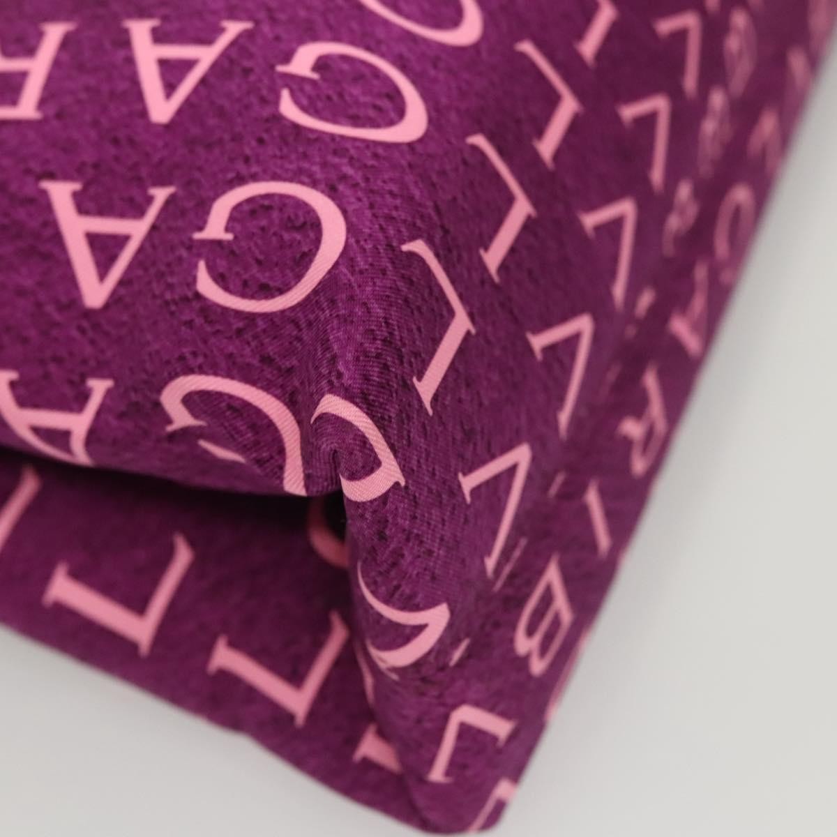 Bvlgari B.Zero1 Logomania Bag Canvas with Leather, PURPLE, NYLON, Shoulder bag