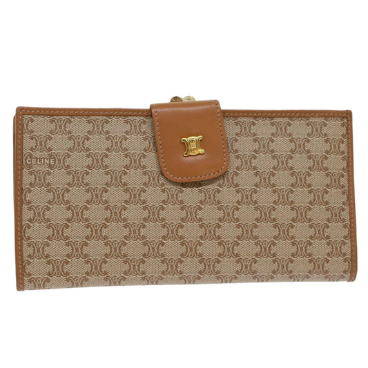 Celine Macadam Wallet Medium, BEIGE, CANVAS, Wallets