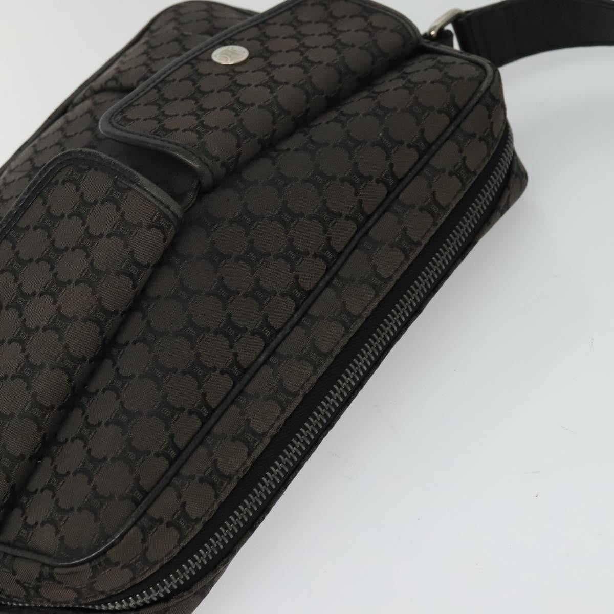 Celine Vintage Macadam Shoulder Bag Canvas, BLACK, CANVAS, Shoulder bag