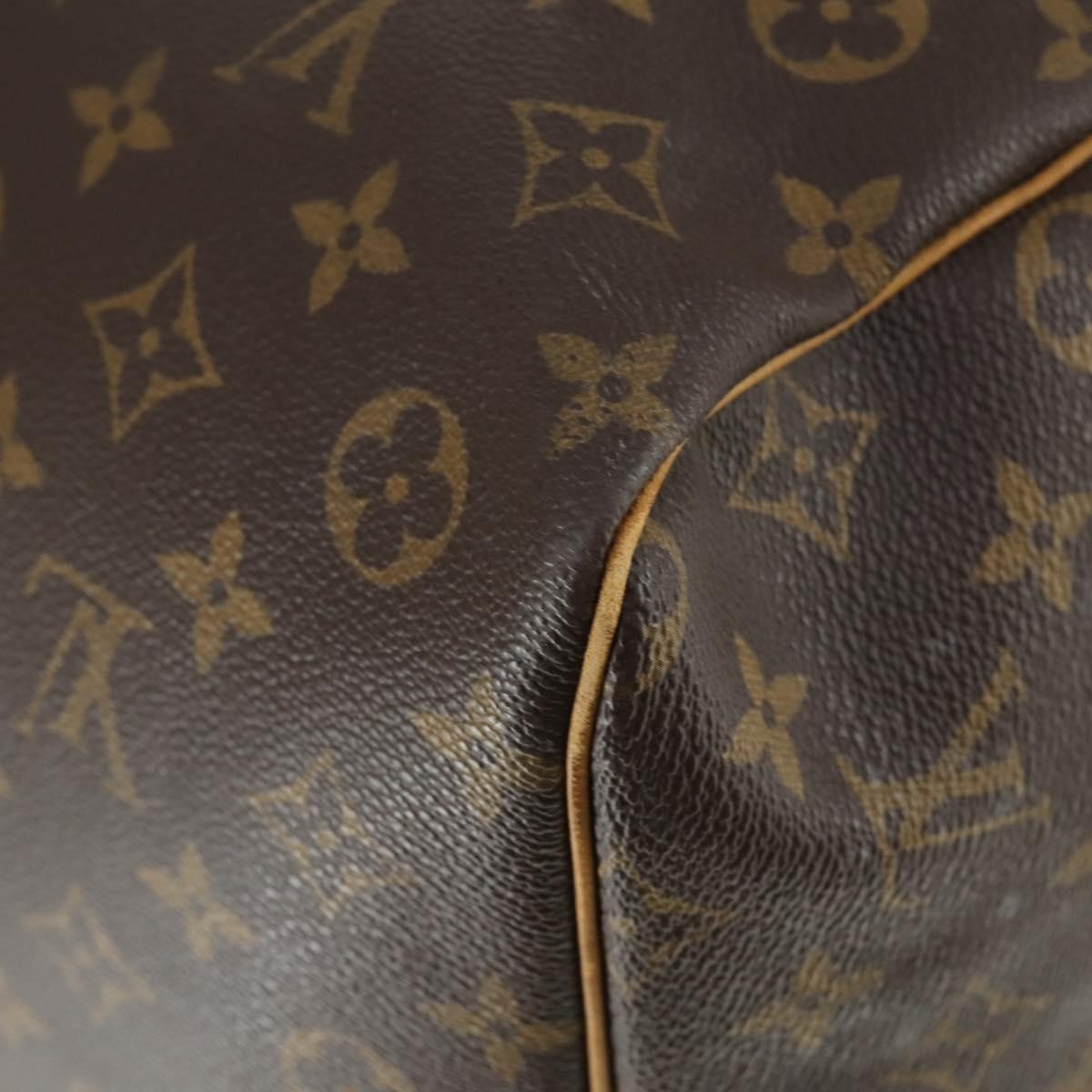 Louis Vuitton Keepall Bag Monogram Canvas, BROWN, CANVAS, Travel bag