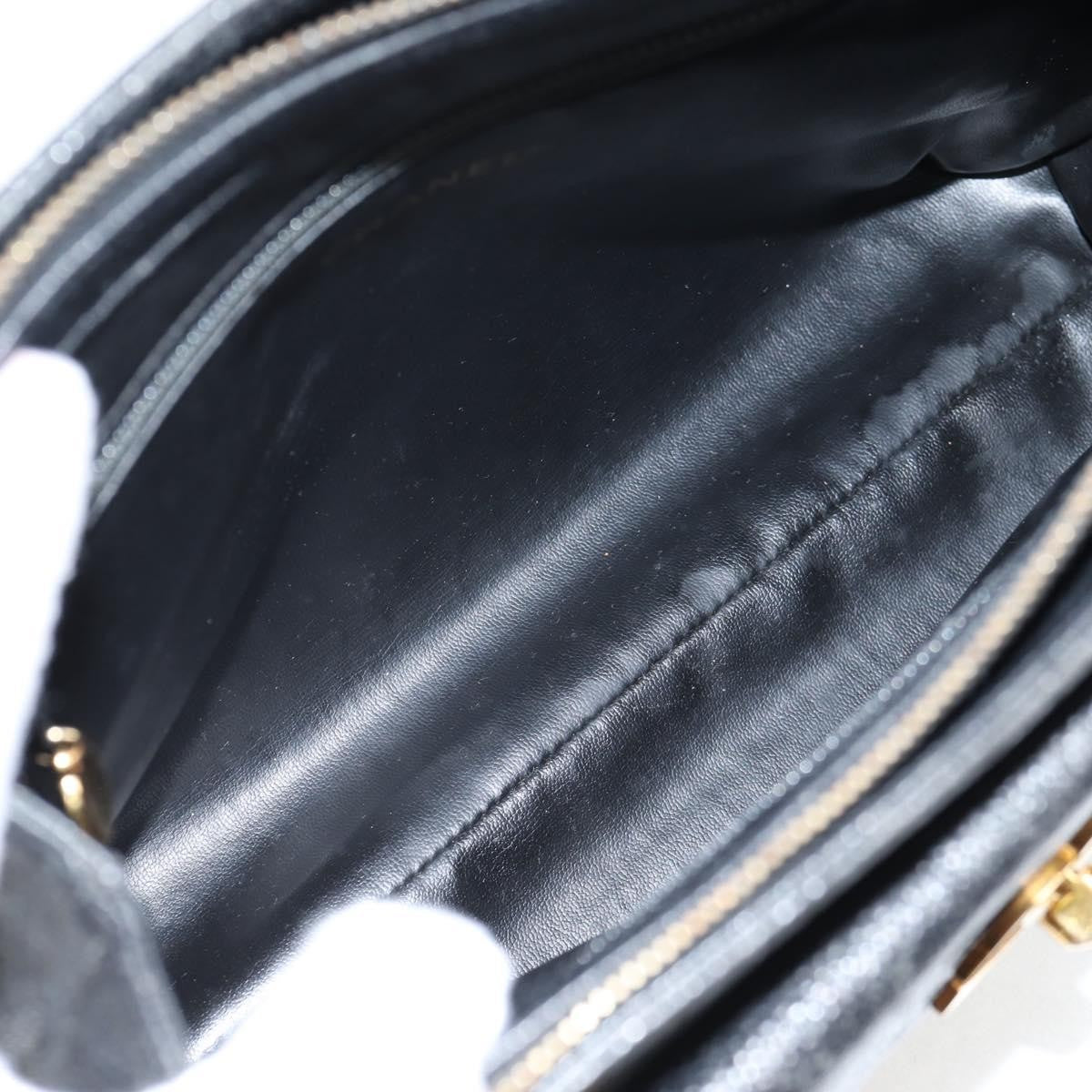 Chanel Vintage Front Pocket Camera Shoulder Bag Quilted Caviar, BLACK, LEATHER, Shoulder bag