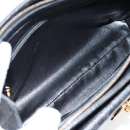 Chanel Vintage Front Pocket Camera Shoulder Bag Quilted Caviar, BLACK, LEATHER, Shoulder bag