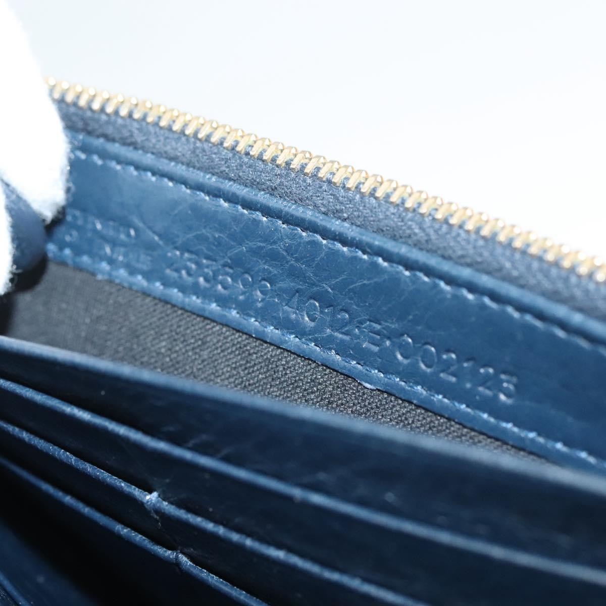 Balenciaga Giant Money Flap Wallet Leather, NAVY, LEATHER, Wallets