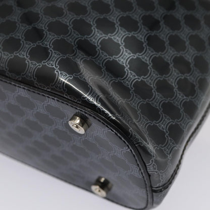 Celine Vintage Macadam Shopper Tote Venyl, BLACK, CANVAS, Tote bag