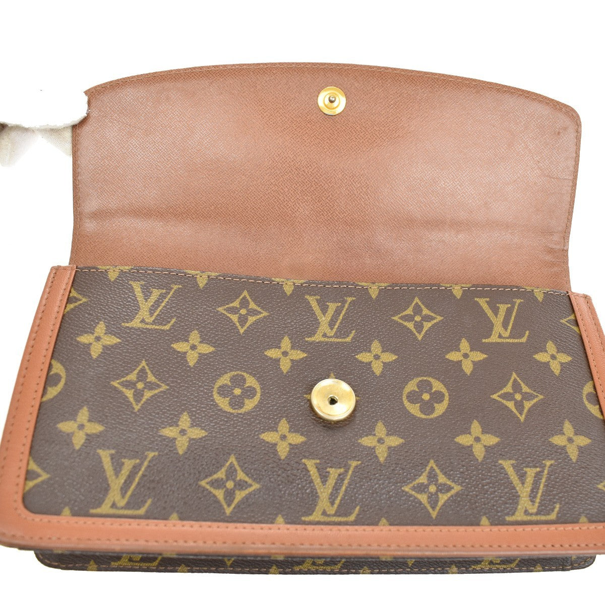Louis Vuitton Dame Pochette Monogram Canvas, BROWN, CANVAS, Clutche & pouche