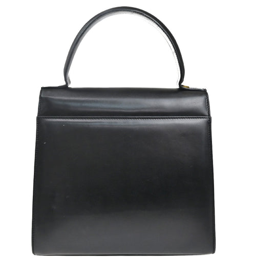 Salvatore Ferragamo Vala Handbag Leather, BLACK, LEATHER, Handbag