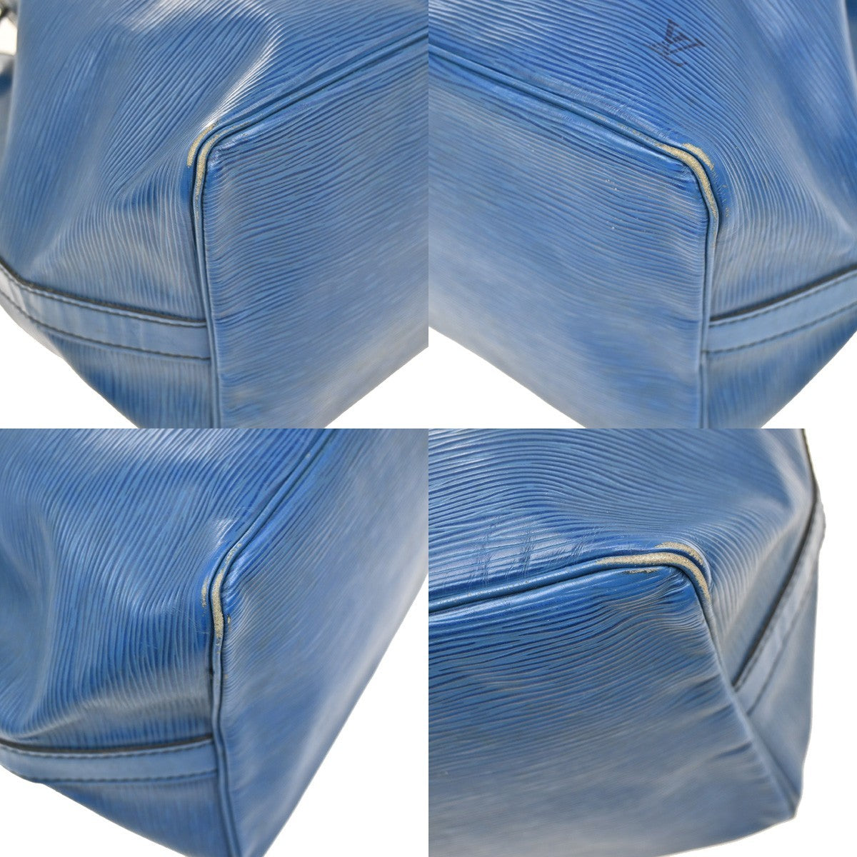 Louis Vuitton Petit Noe Handbag Epi Leather, BLUE, LEATHER, Shoulder bag