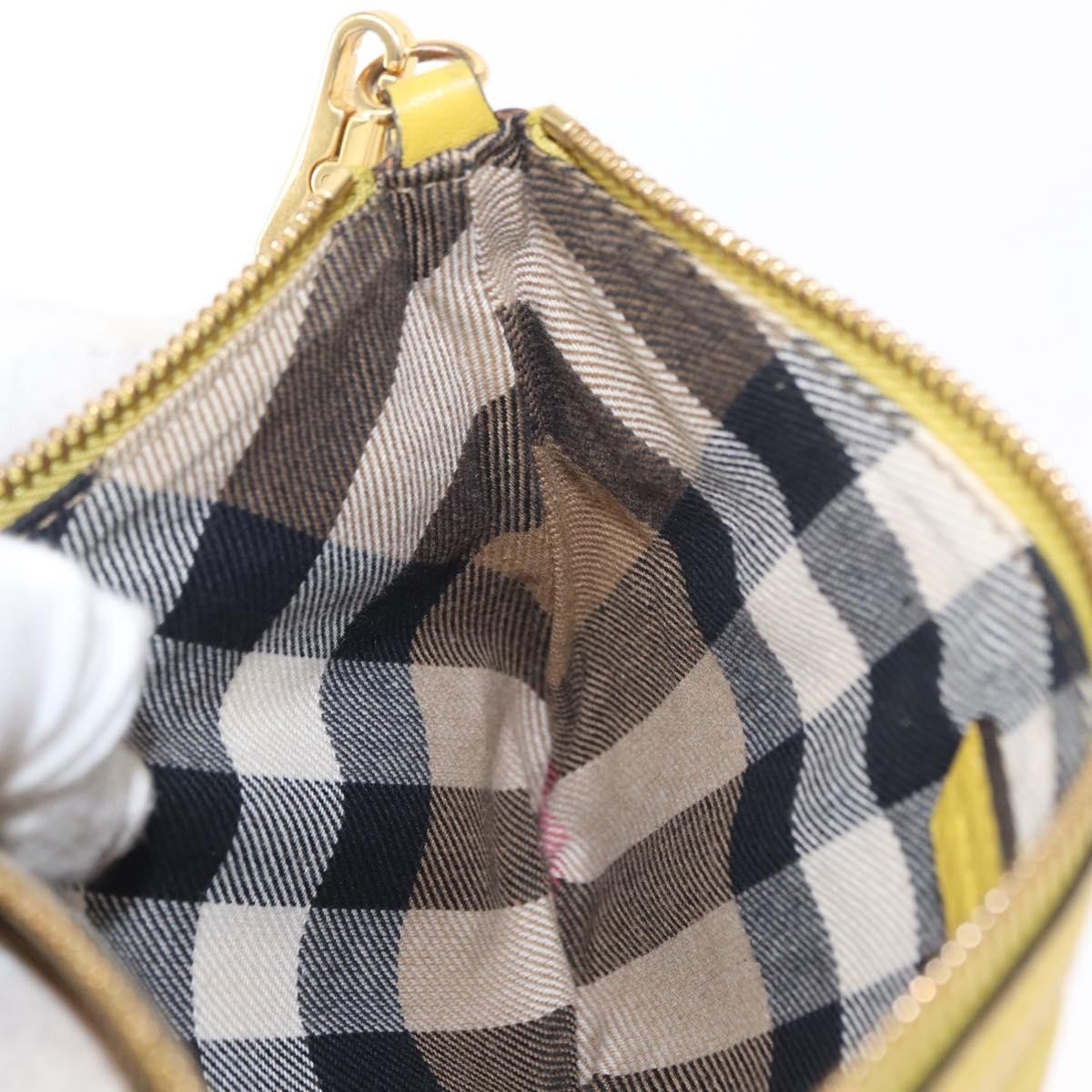 Burberry Vintage Shoulder Bag Leather, YELLOW, LEATHER, Shoulder bag