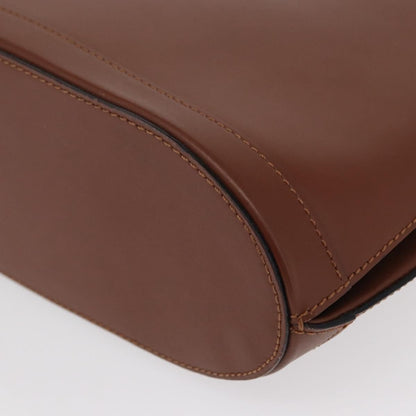 Celine Vintage Shoulder Bag Leather, BROWN, LEATHER, Shoulder bag