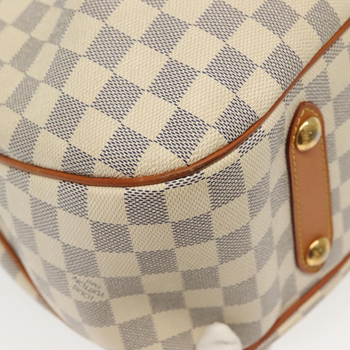 Louis Vuitton Siracusa Handbag Damier, WHITE, CANVAS, Shoulder bag