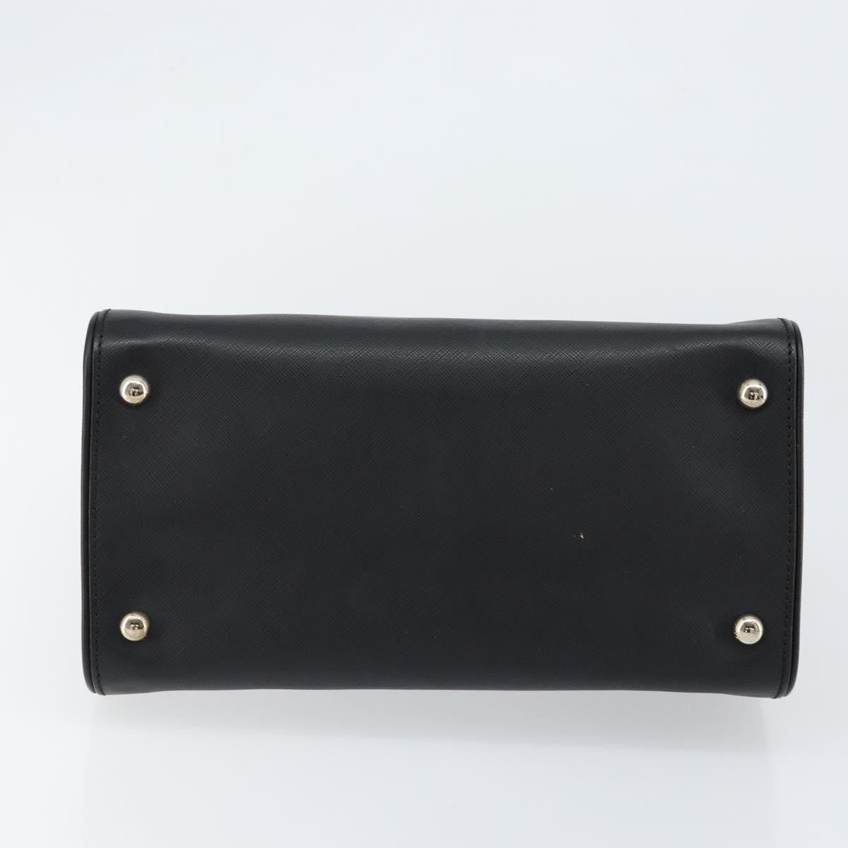 Salvatore Ferragamo Gancini handbag Leather, BLACK, LEATHER, Handbag