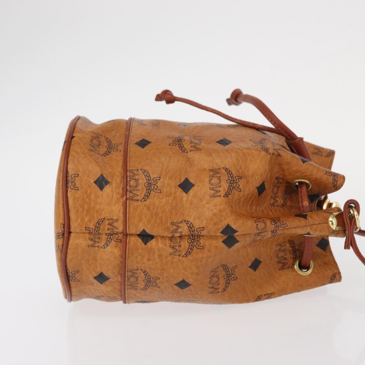 MCM Visetos Shoulder bag Canvas and Leather, BROWN, CANVAS, Shoulder bag