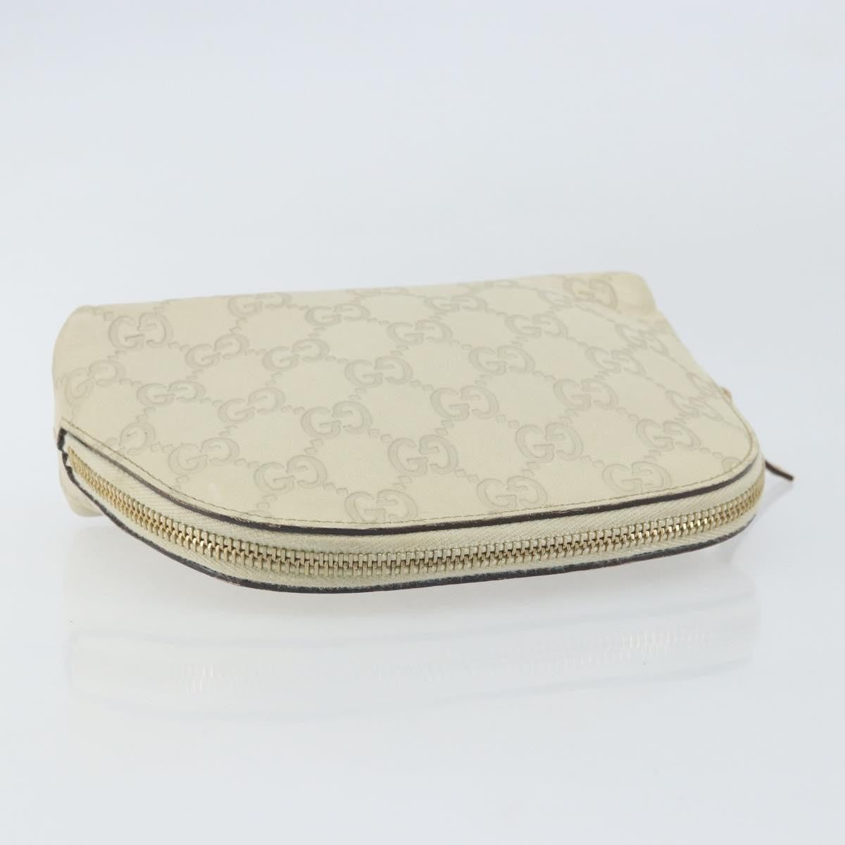 Gucci Cosmetic Pouch Guccissima Leather, BEIGE, CANVAS, Clutche & pouche