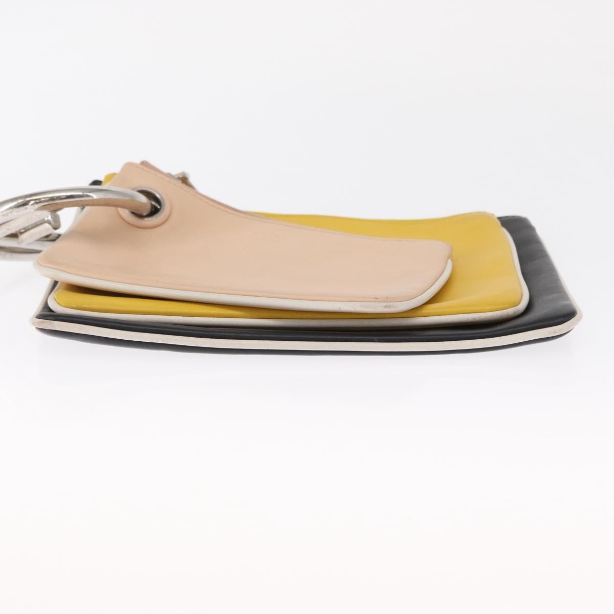 Fendi Triplette Pouch Set Calfskin, MULTICOLOUR, LEATHER, Clutche & pouche