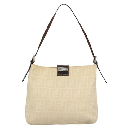 Fendi Mamma Baguette Shoulder Bag Canvas, BEIGE, CANVAS, Shoulder bag