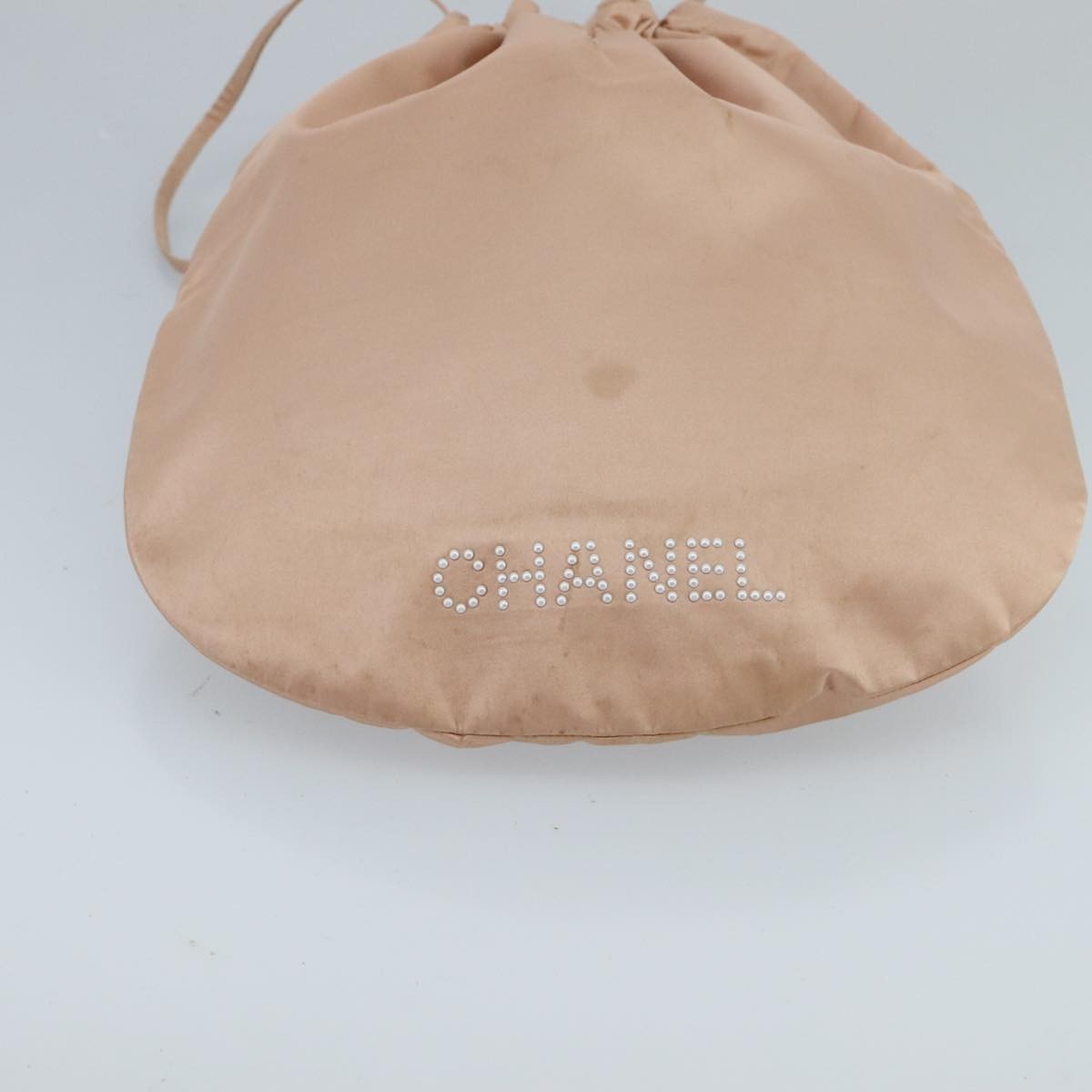 Chanel Vintage Drawstring Pouch Nylon, PINK, NYLON, Clutche & pouche