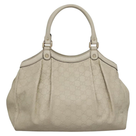 Gucci Sukey Tote Leather, WHITE, LEATHER, Handbag