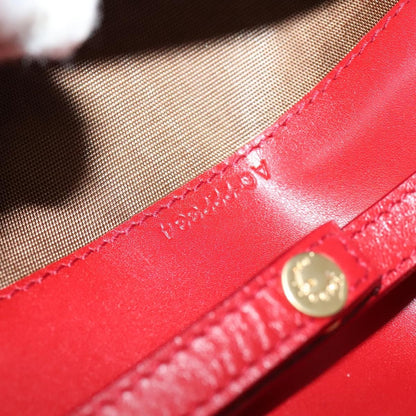 Salvatore Ferragamo Gancini Shoulder Bag Leather, RED, LEATHER, Shoulder bag