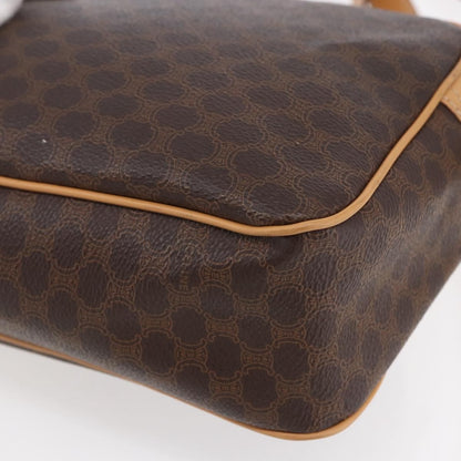 Celine Macadam Shoulder Bag PVC Leather, BROWN, PVC, Shoulder bag