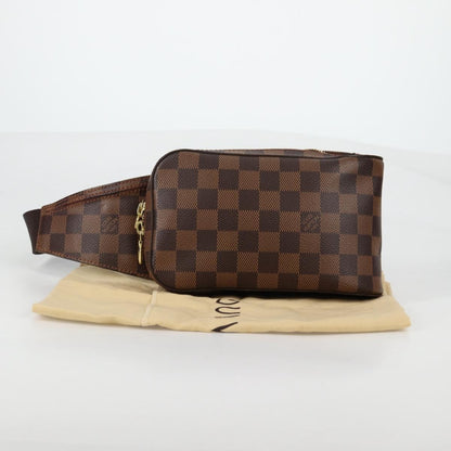 Louis Vuitton Geronimos Waist Bag Damier, BROWN, CANVAS, Travel bag