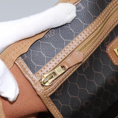 Christian Dior Vintage Honeycomb Boston bag Canvas and Leather, BLACK, PVC, Travel bag