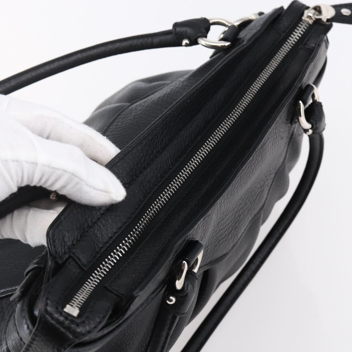 Salvatore Ferragamo Gancini Tote Leather, BLACK, LEATHER, Tote bag