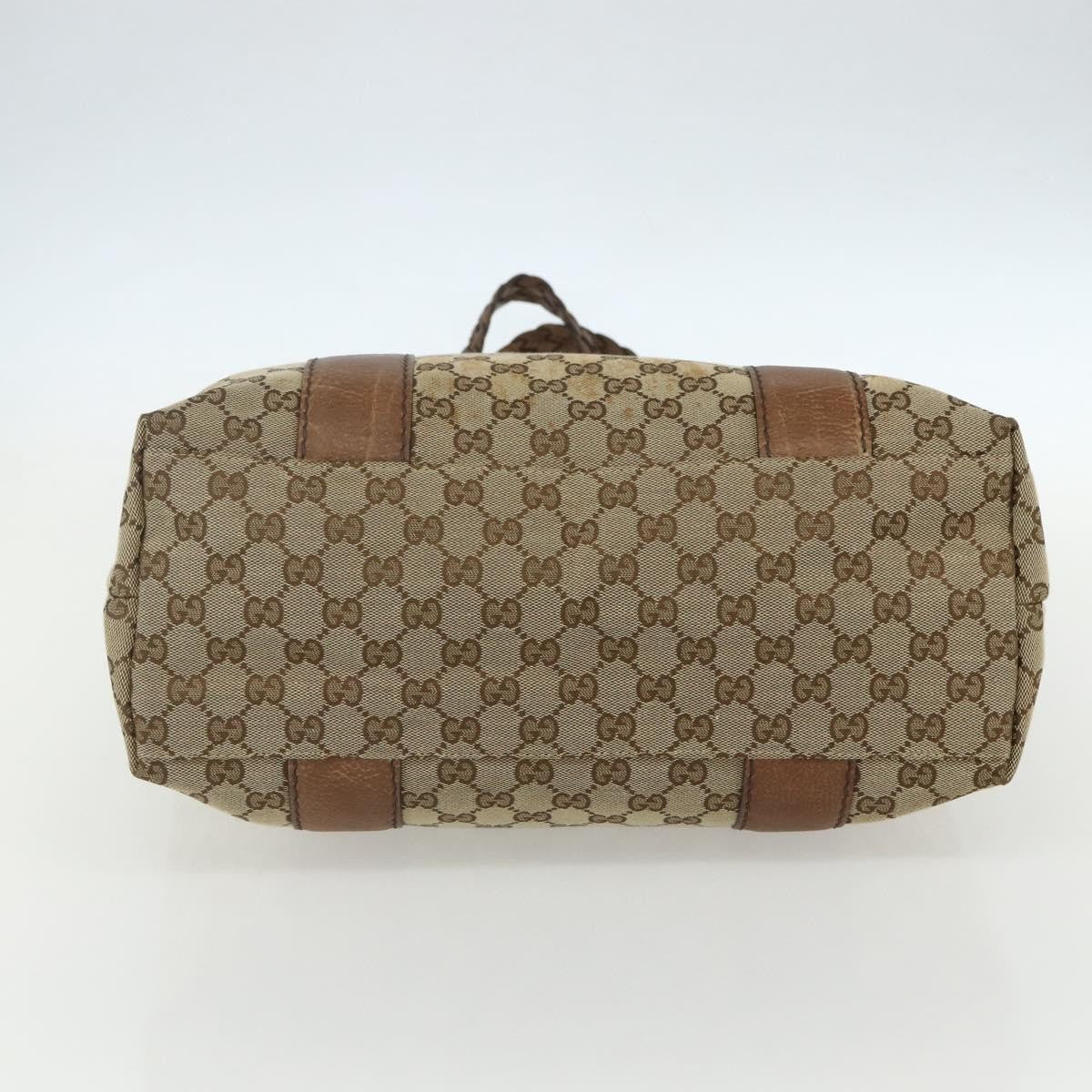 Gucci Bamboo Bar Tote GG Canvas, BEIGE, CANVAS, Tote bag