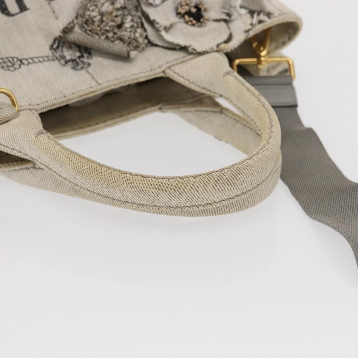 Prada Canapa Convertible Tote Canvas, GRAY, CANVAS, Tote bag