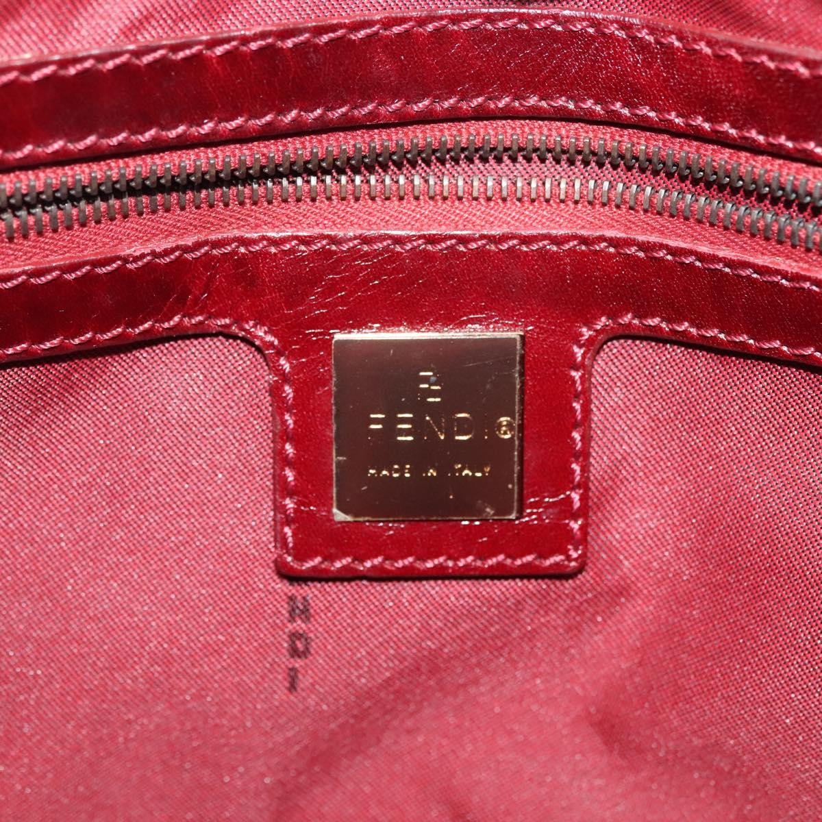 Fendi Bowling Bag Zucchino Canvas, RED, CANVAS, Shoulder bag